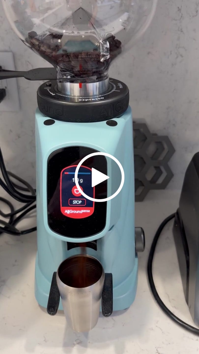 Customer video review of AllGround Sense Home Coffee Grinder - Pastel Blue