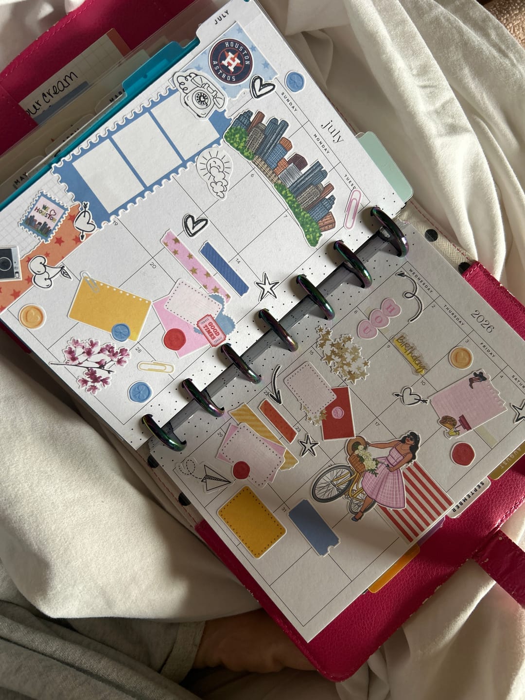 Customer photo review of Houston Little Craft Junk Journal Ephemera Stickers