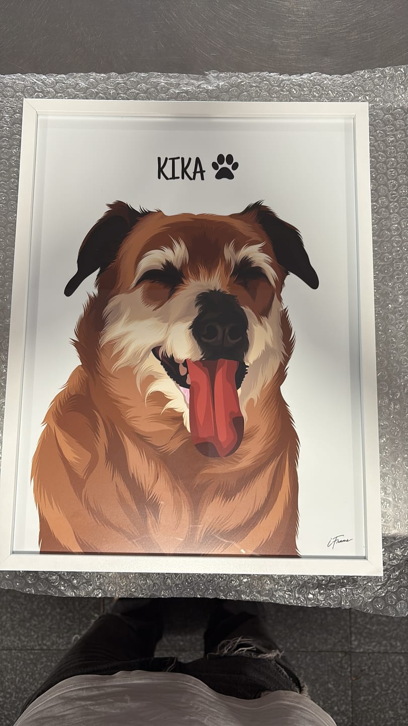 Customer photo review of Quadro Retrato Colorido (1 Animal)