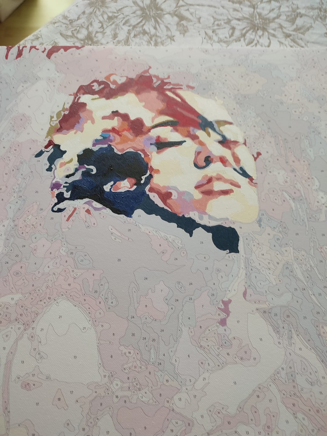 Customer photo review of Colorful Abstract Woman | Paint by Numbers