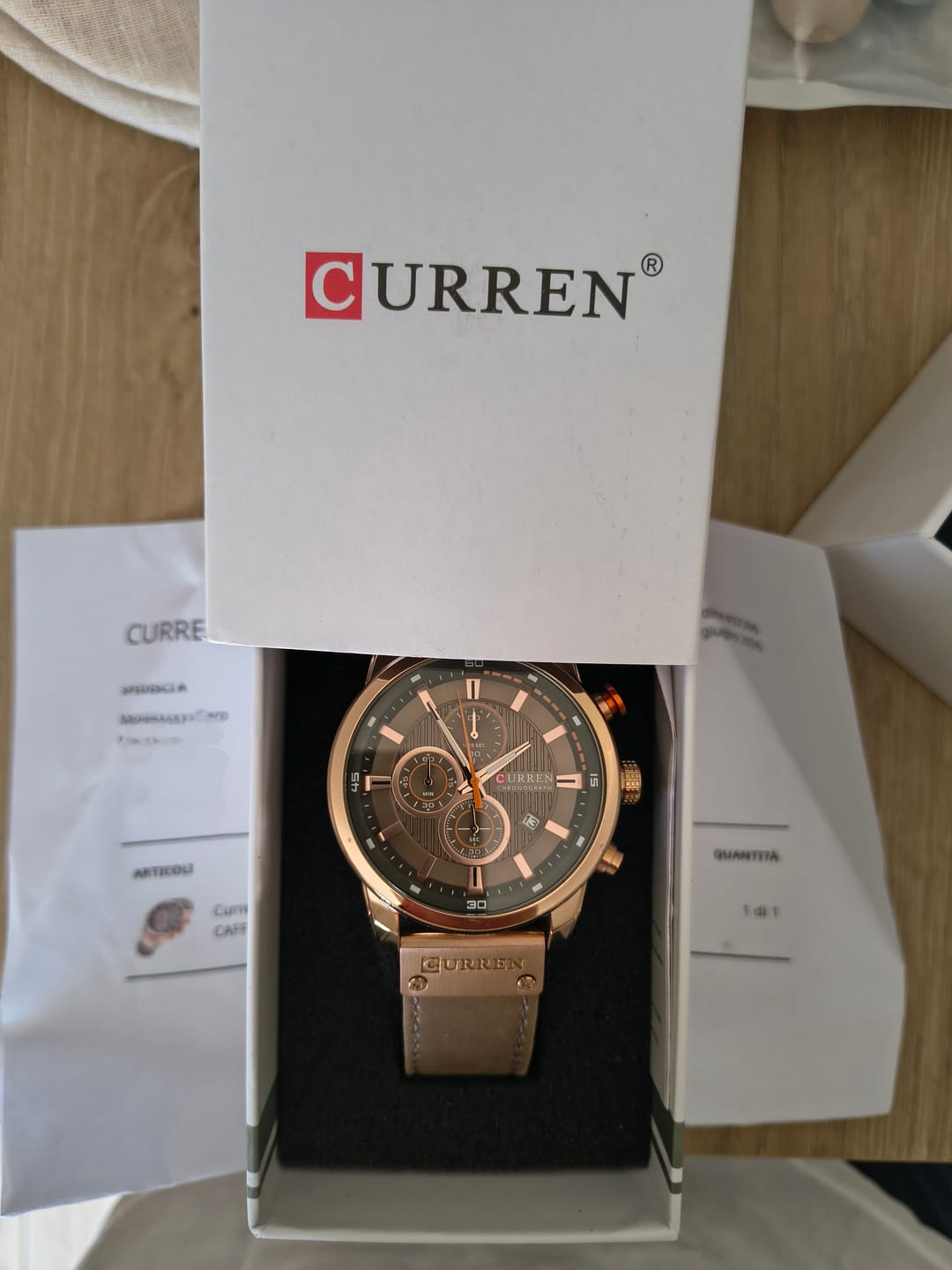 Customer photo review of Curren Istanbul® orologio uomo pelle
