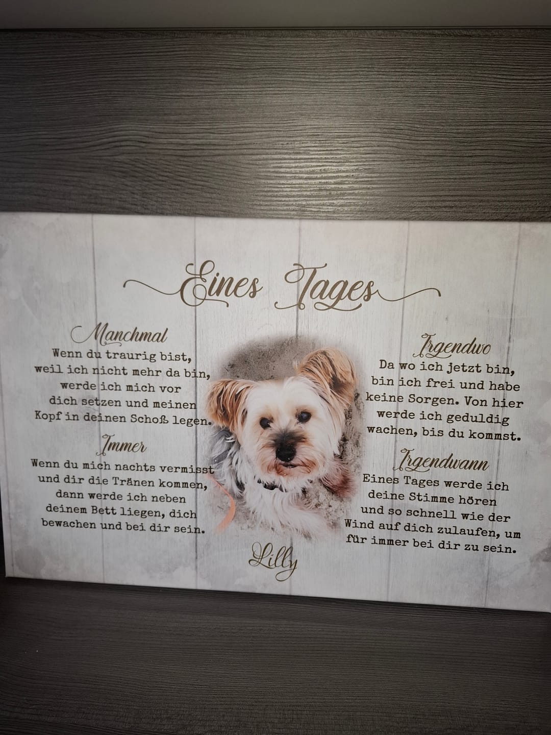 Customer photo review of Personalisierte Leinwand - Eines Tages