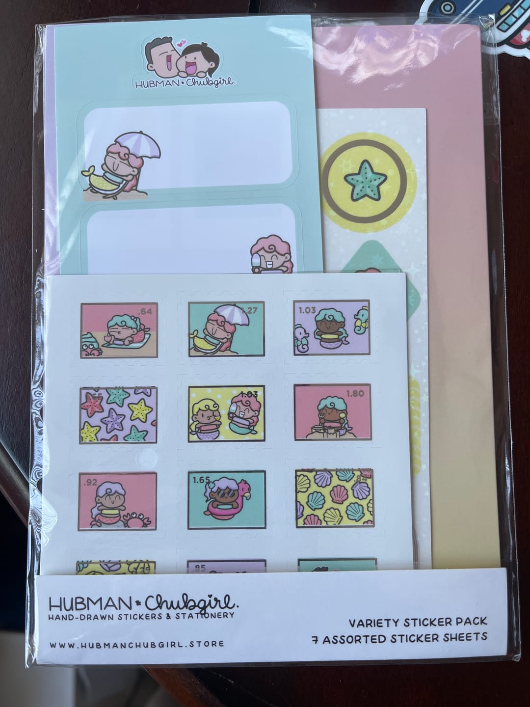 Customer photo review of Summer Mermaids Variety Sticker Pack