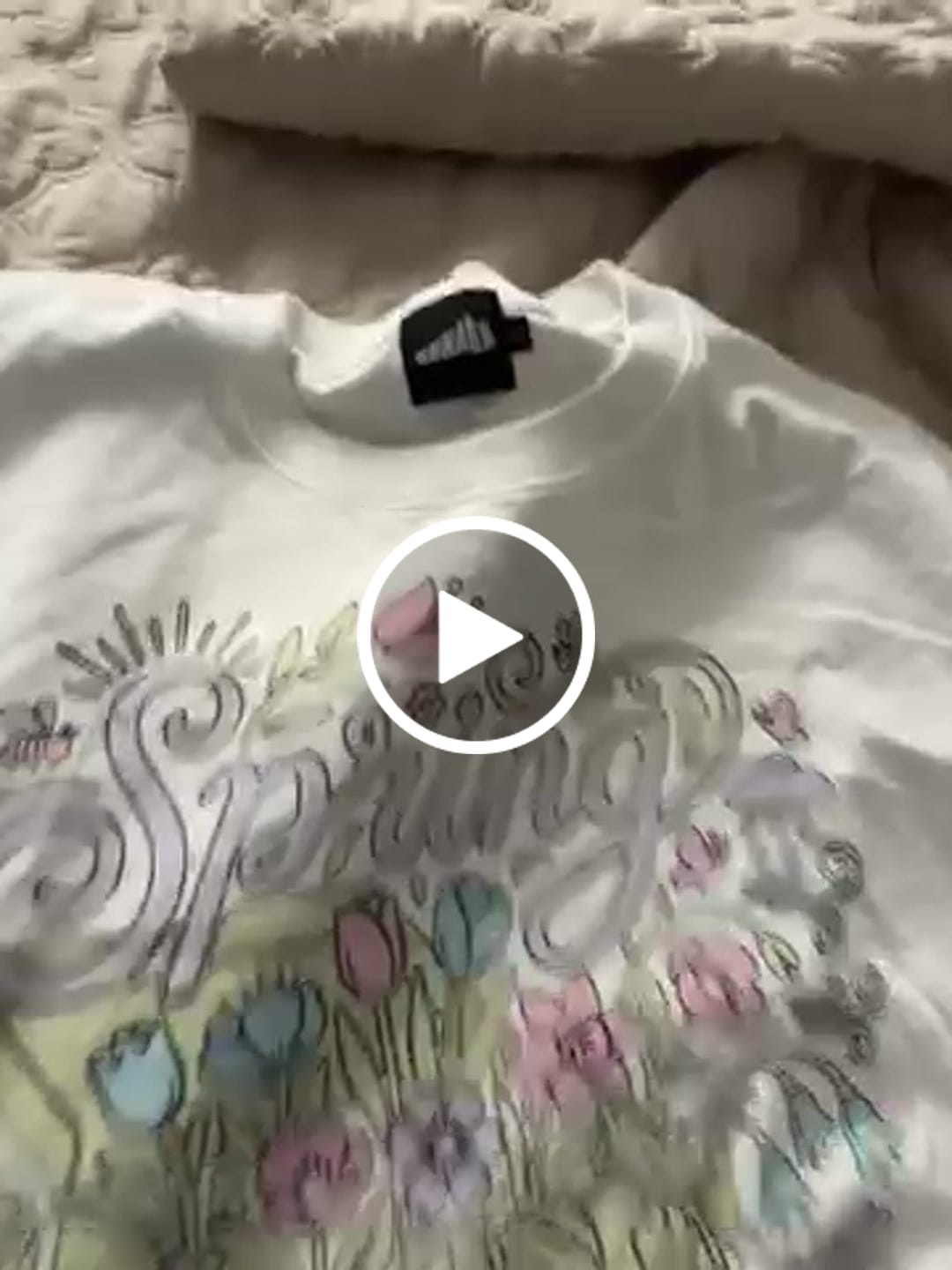 Customer video review of Spring Oversized Premium T-Shirt Matching Jordan 3 Spring Is In The Air