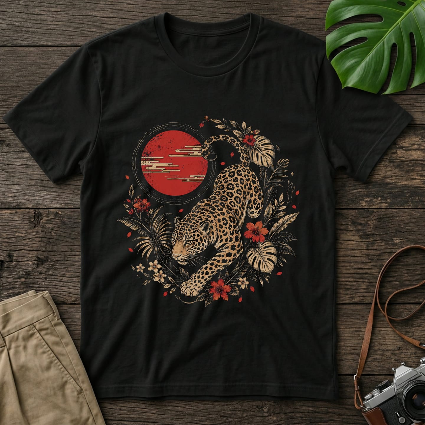 Customer photo review of Leopard Japanese Vintage Organic T-Shirt