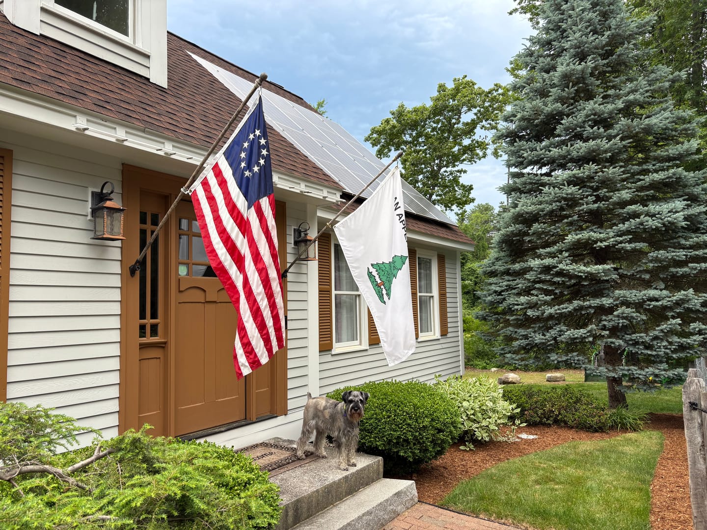 Customer photo review of Betsy Ross Flag - Fully Sewn and Embroidered
