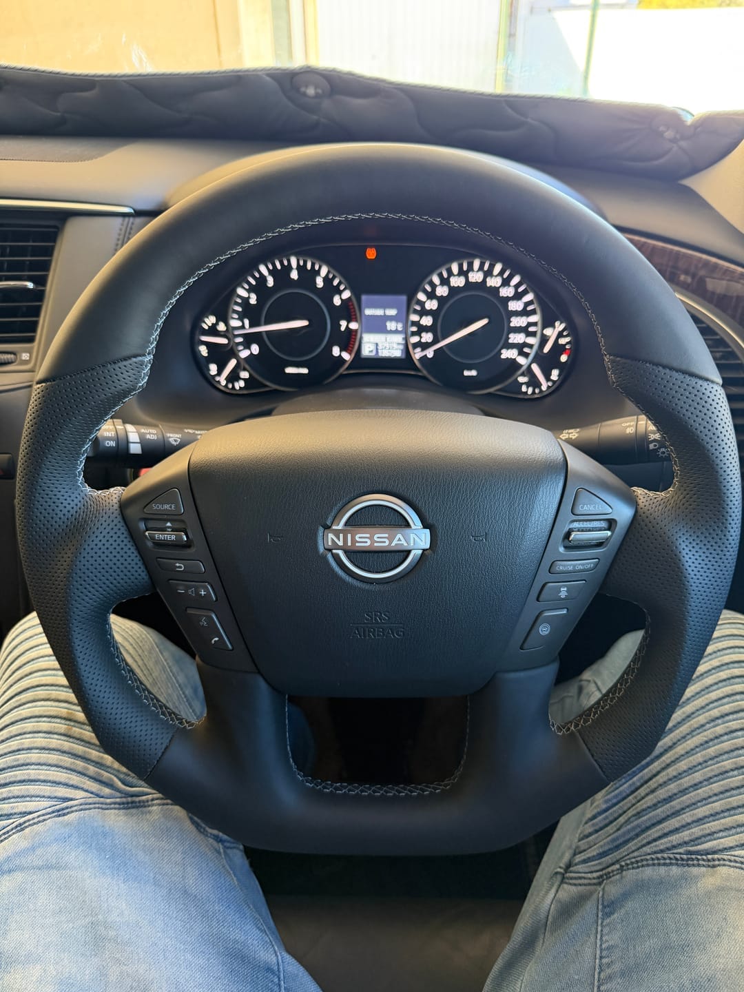 Customer photo review of Nissan Patrol Y62 2012-2024 Premium Steering Wheel - ALL Leather