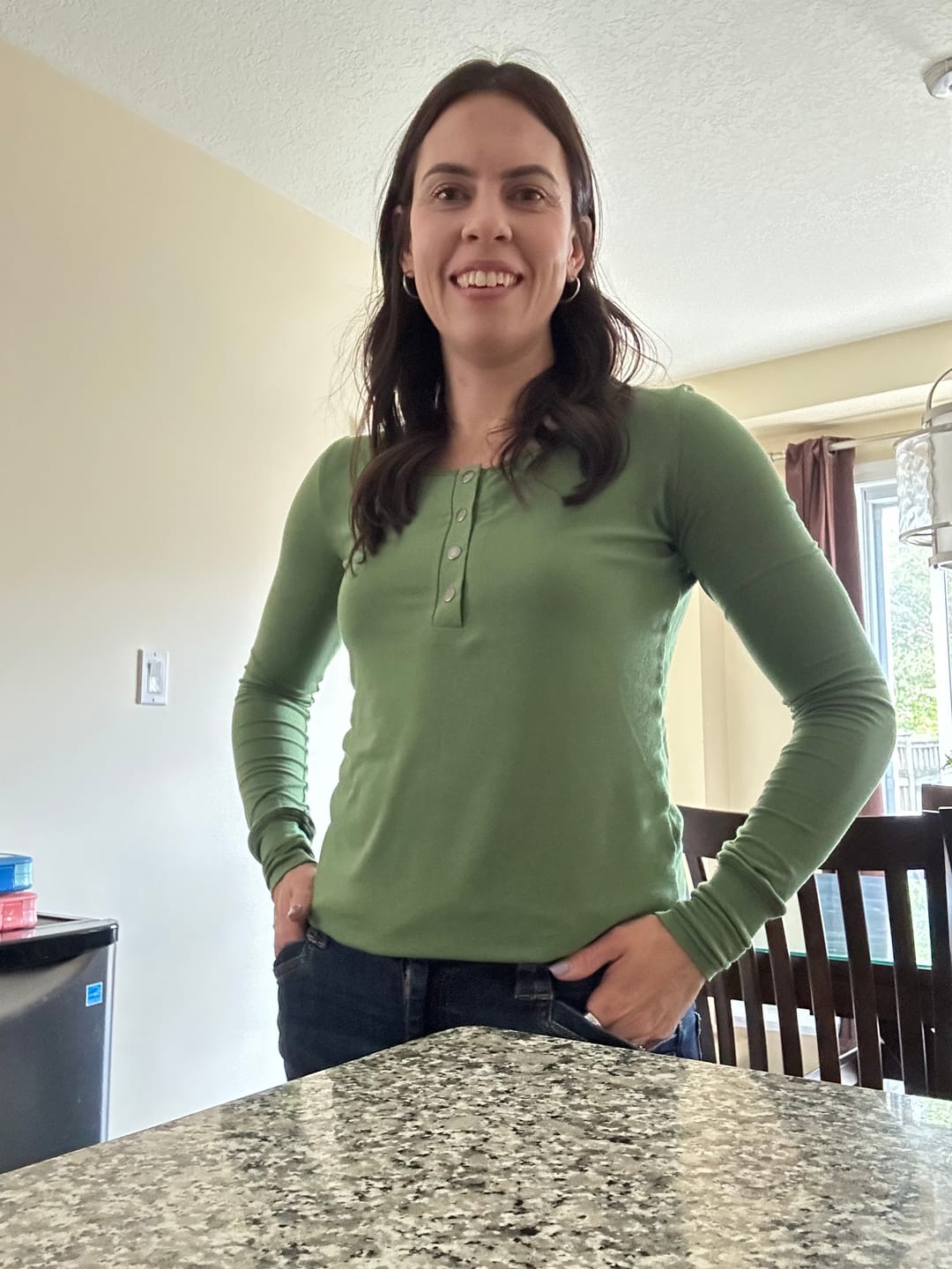Customer photo review of *Pre-Sale* Long Sleeve Henley