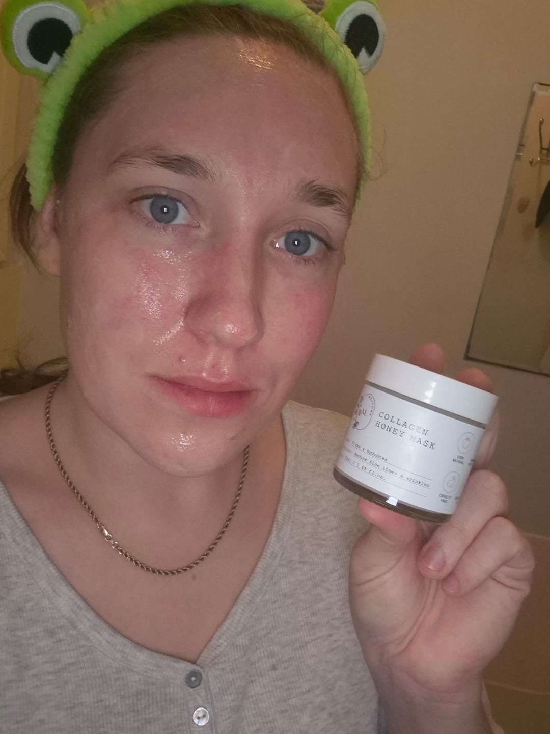 Customer photo review of Collagen Honey Mask with Free Brush