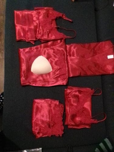 Customer photo review of Satin Sleepwear Pajama Set