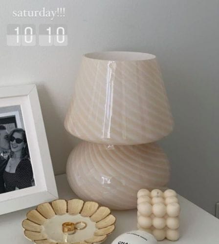 Customer photo review of Murano Mushroom Table Lamp