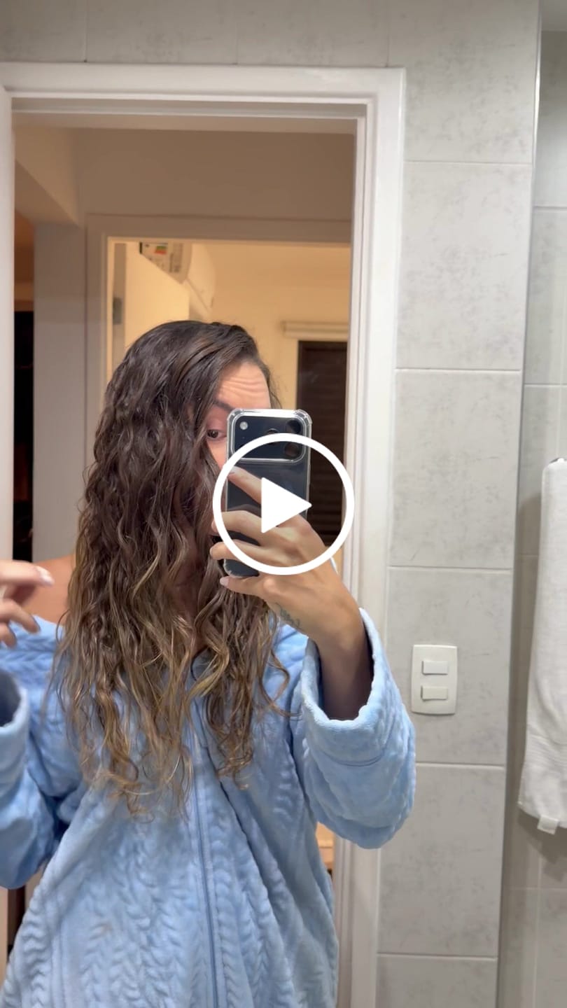 Customer video review of leave-in com proteção térmica