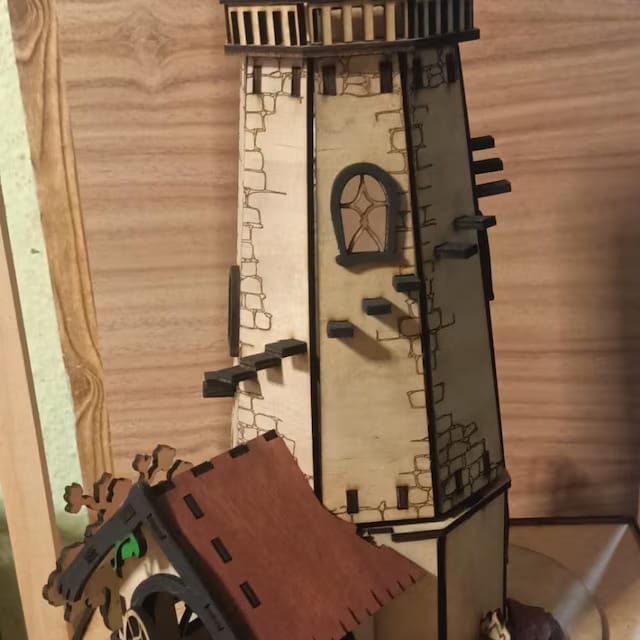 Customer photo review of Lighthouse Candle Holder SVG Laser Cut File