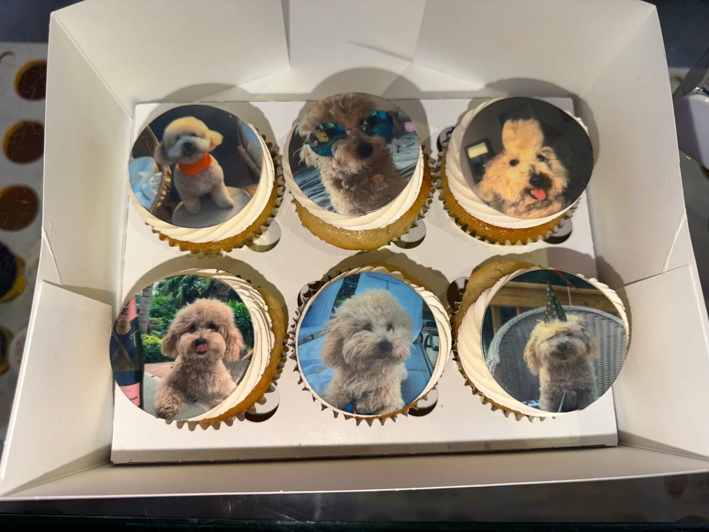 Customer photo review of Custom Photo Cupcakes