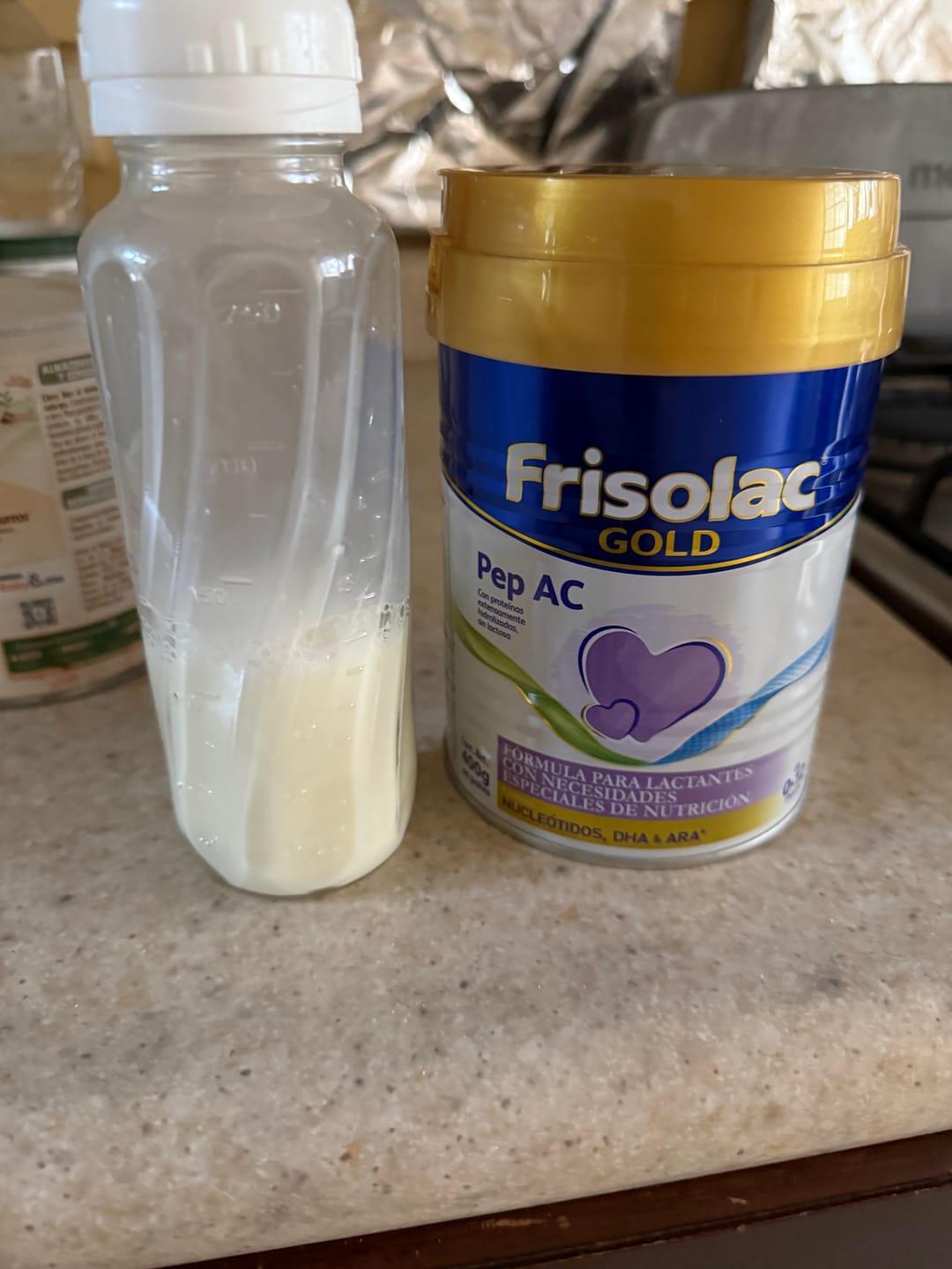 Customer photo review of Frisolac Gold Pep A C (0 A 12 Meses) Pack Con 800 Gr