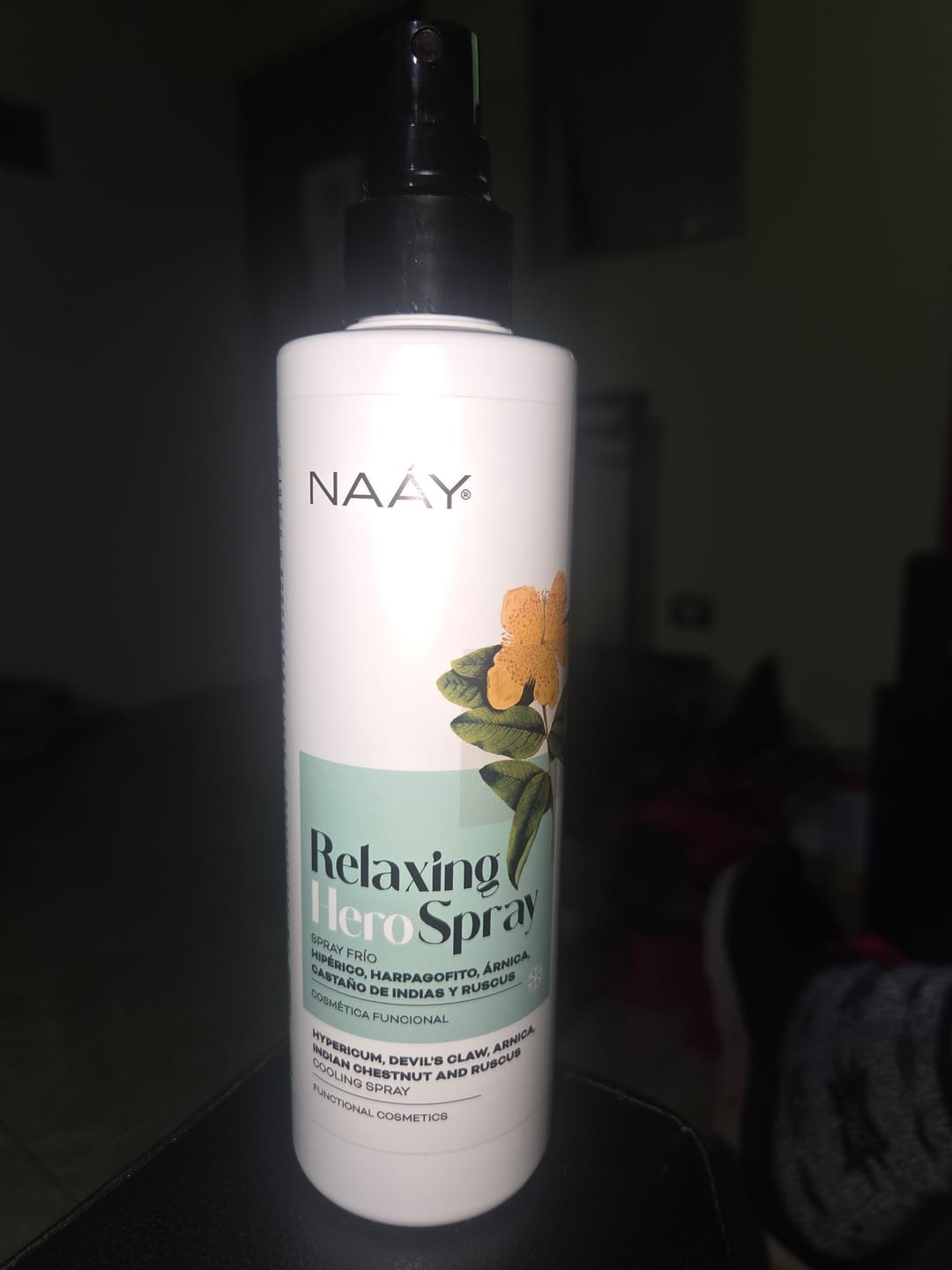 Customer photo review of Relaxing Hero Spray | Spray Corporal Calmante Frío