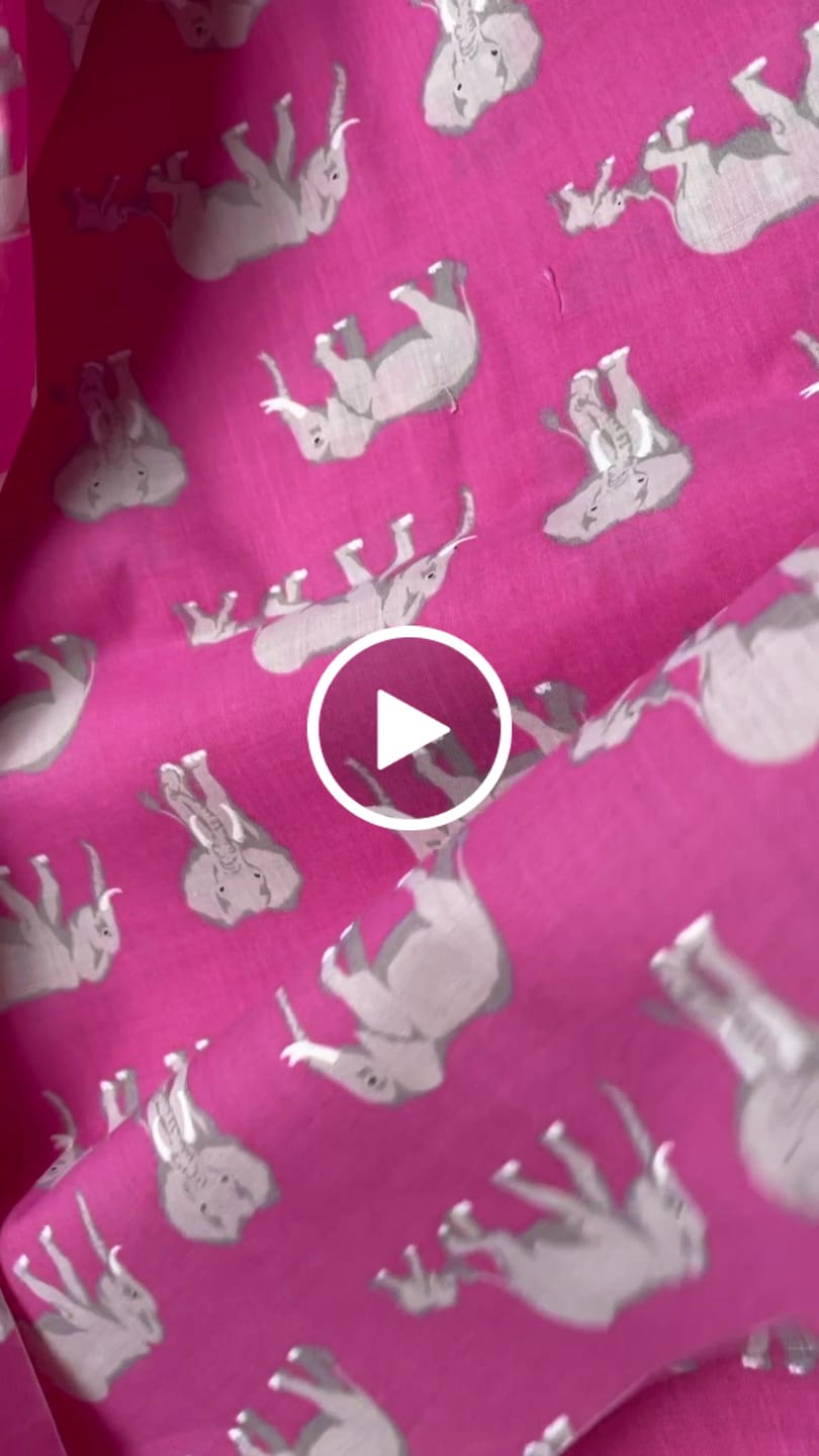 Customer video review of Elephant Family Polycotton Fabric