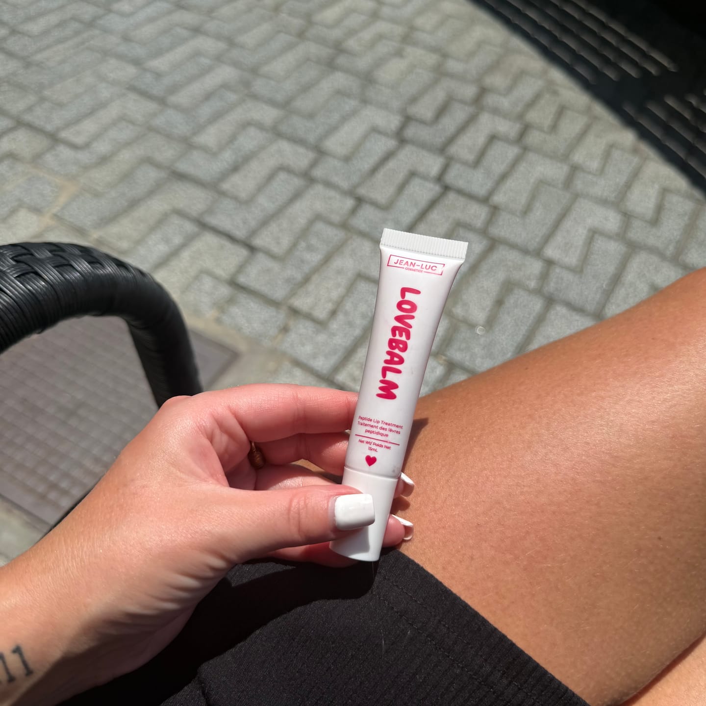 Customer photo review of Red Velvet | Lovebalm Peptide Lip Treatment
