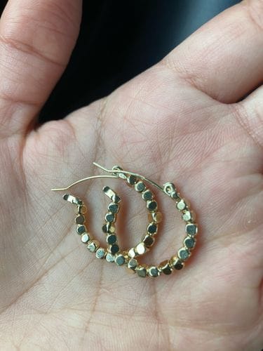 Customer photo review of Alice Hoop Earrings