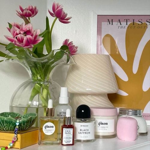 Customer photo review of Murano Mushroom Table Lamp