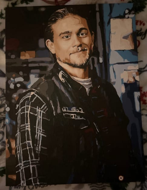 Customer photo review of Custom Paint By Numbers - Personalized Portraits Art