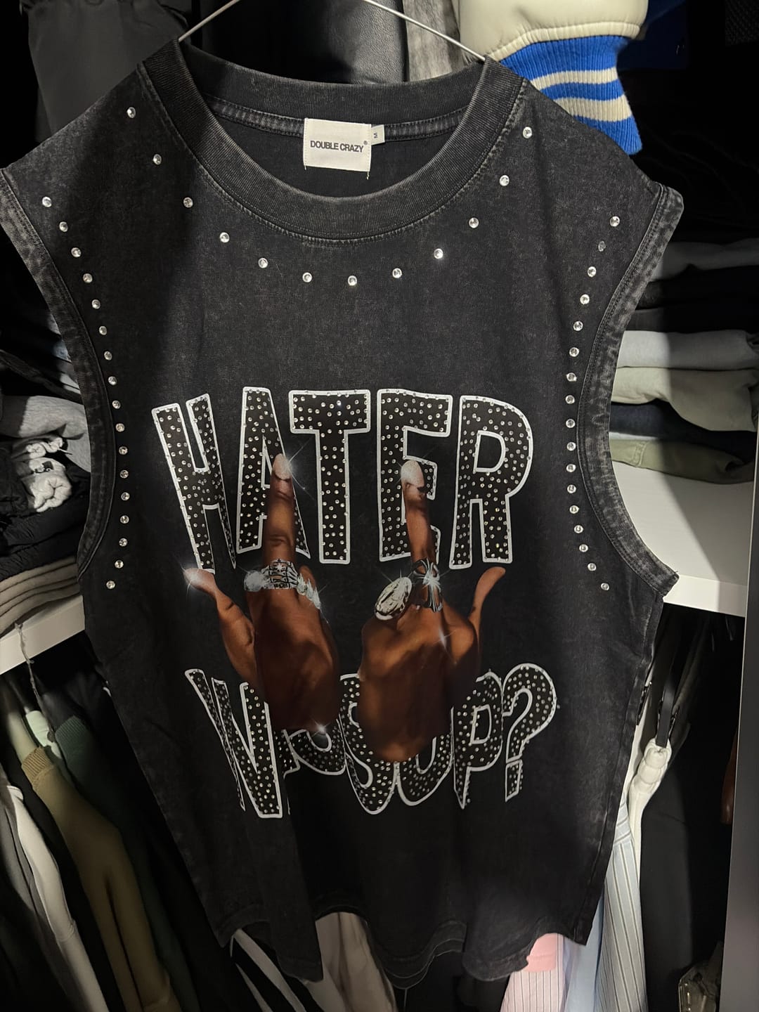 Customer photo review of Street Bling Double Finger HATER Vest-244