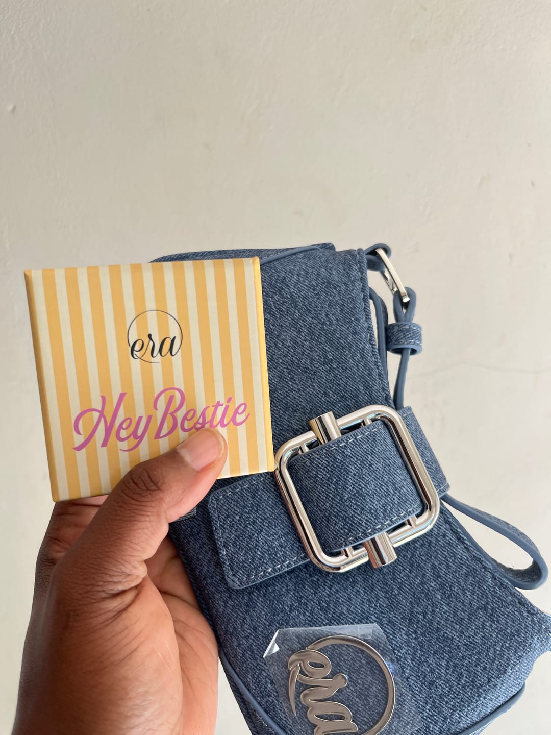 Customer photo review of Denim Lily Shoulder Bag