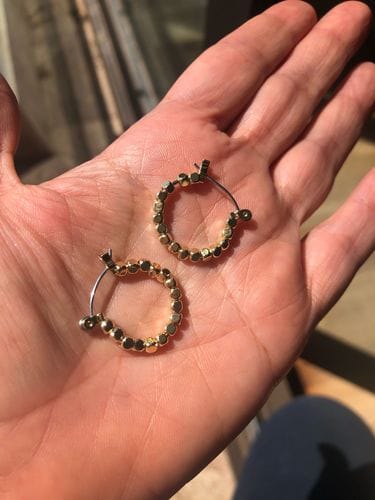 Customer photo review of Alice Hoop Earrings