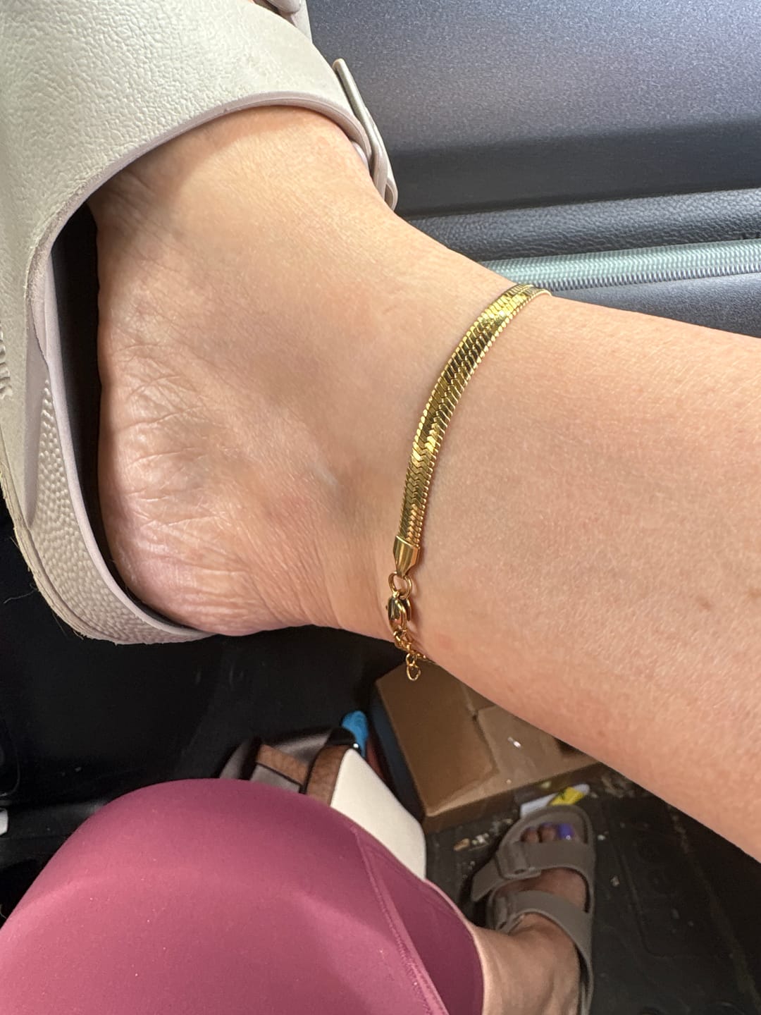 Customer photo review of Angelica® Stainless Steel Herringbone Bracelet (Bundle)