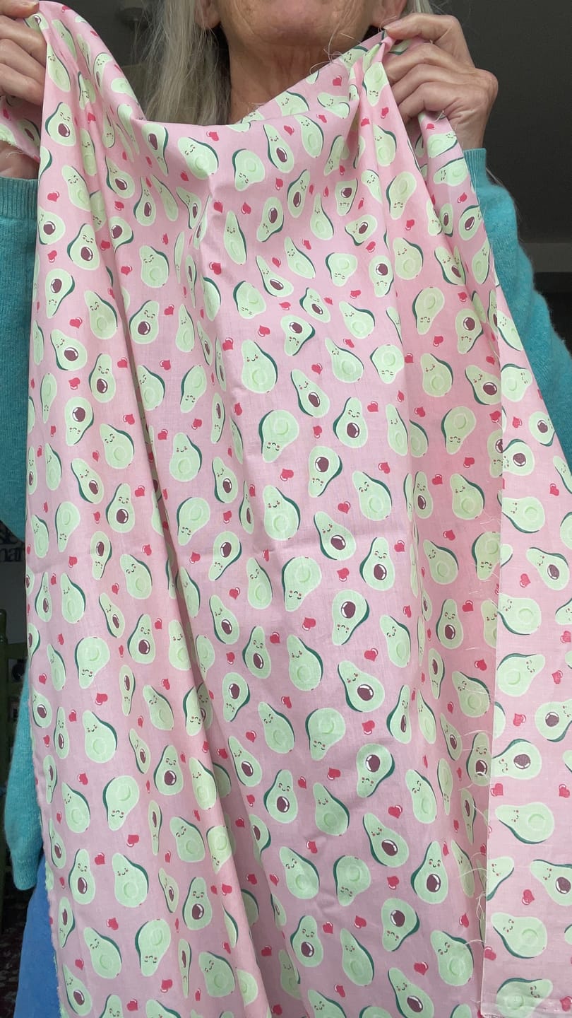 Customer photo review of Avocado Hearts Polycotton Fabric
