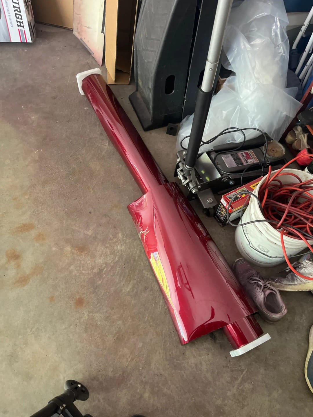 Customer photo review of Mallcas™ Glossy Liquid Metallic Dragon Blood Red Vinyl Wrap (PET Liner)