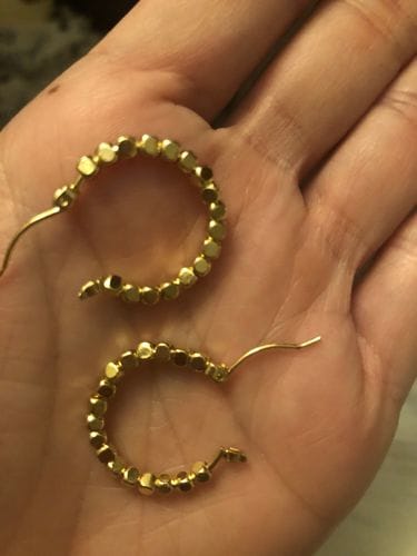 Customer photo review of Alice Hoop Earrings