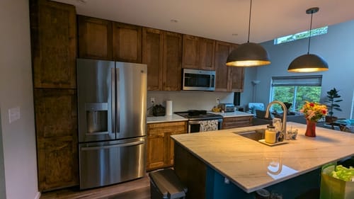 Customer photo review of 1-Light Modern Hammered Texture Dome Pendant Lighting