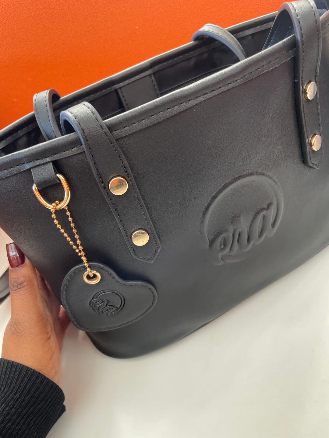 Customer photo review of Black Mini Era Tote Bag