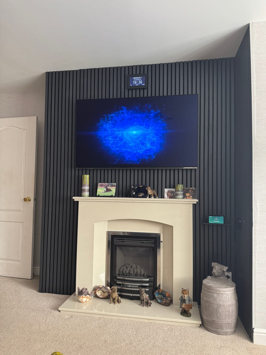 Customer photo review of SlatWall Acoustic Black Slatted Wall Panel
