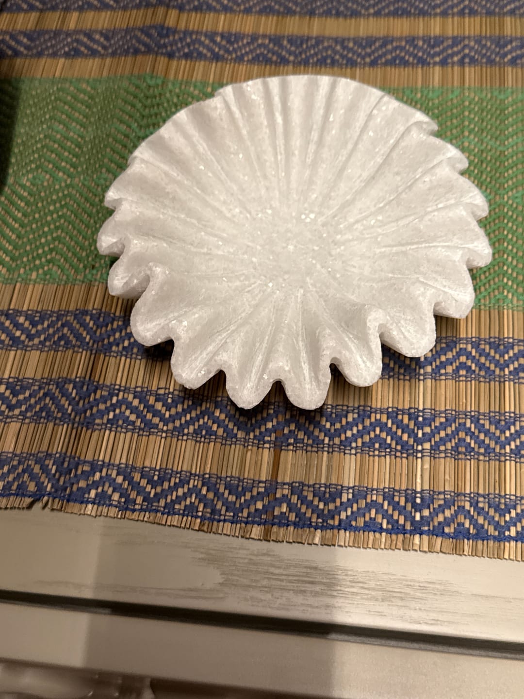 Customer photo review of The Fluted Marble Bowl - Handcrafted White Marble Decorative Bowl