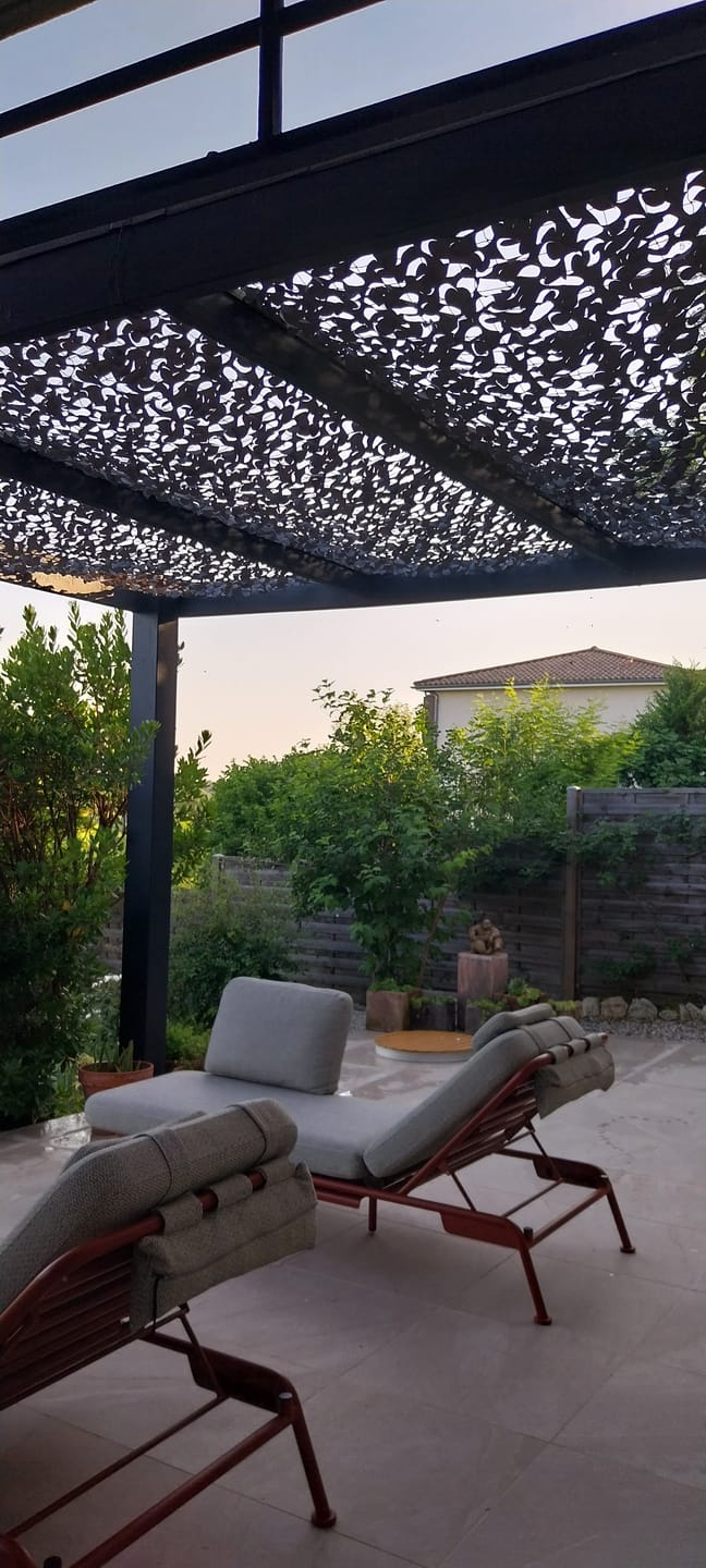 Customer photo review of Filet de camouflage renforcé gris