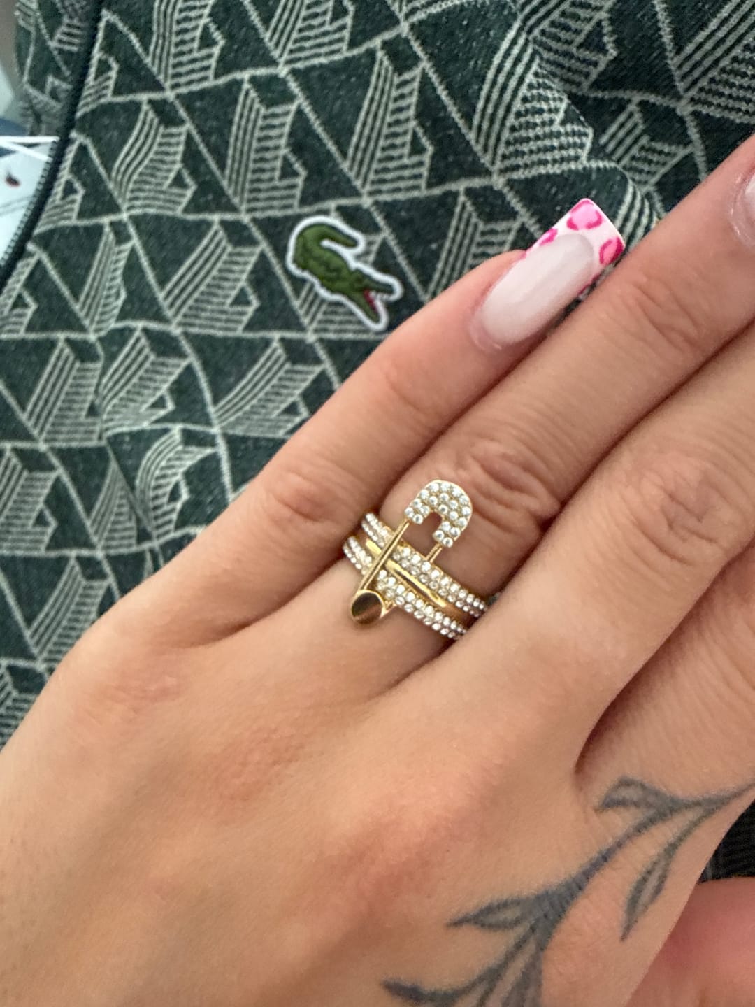 Customer photo review of Pave Flow Safety Ring 14K Vergoldung