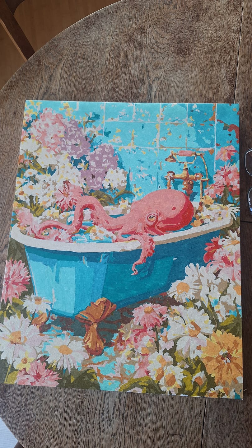 Customer photo review of Malen nach Zahlen - Floraler Oktopus
