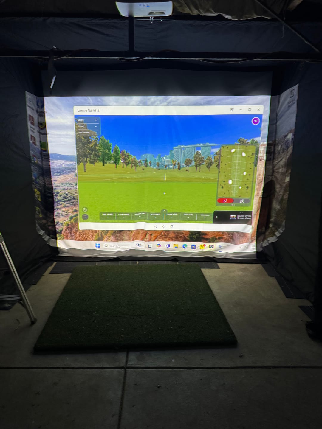 Customer photo review of Rapsodo MLM2 Pro Ultimate Golf Performance Bundle - 24/7 Home Golf Simulator