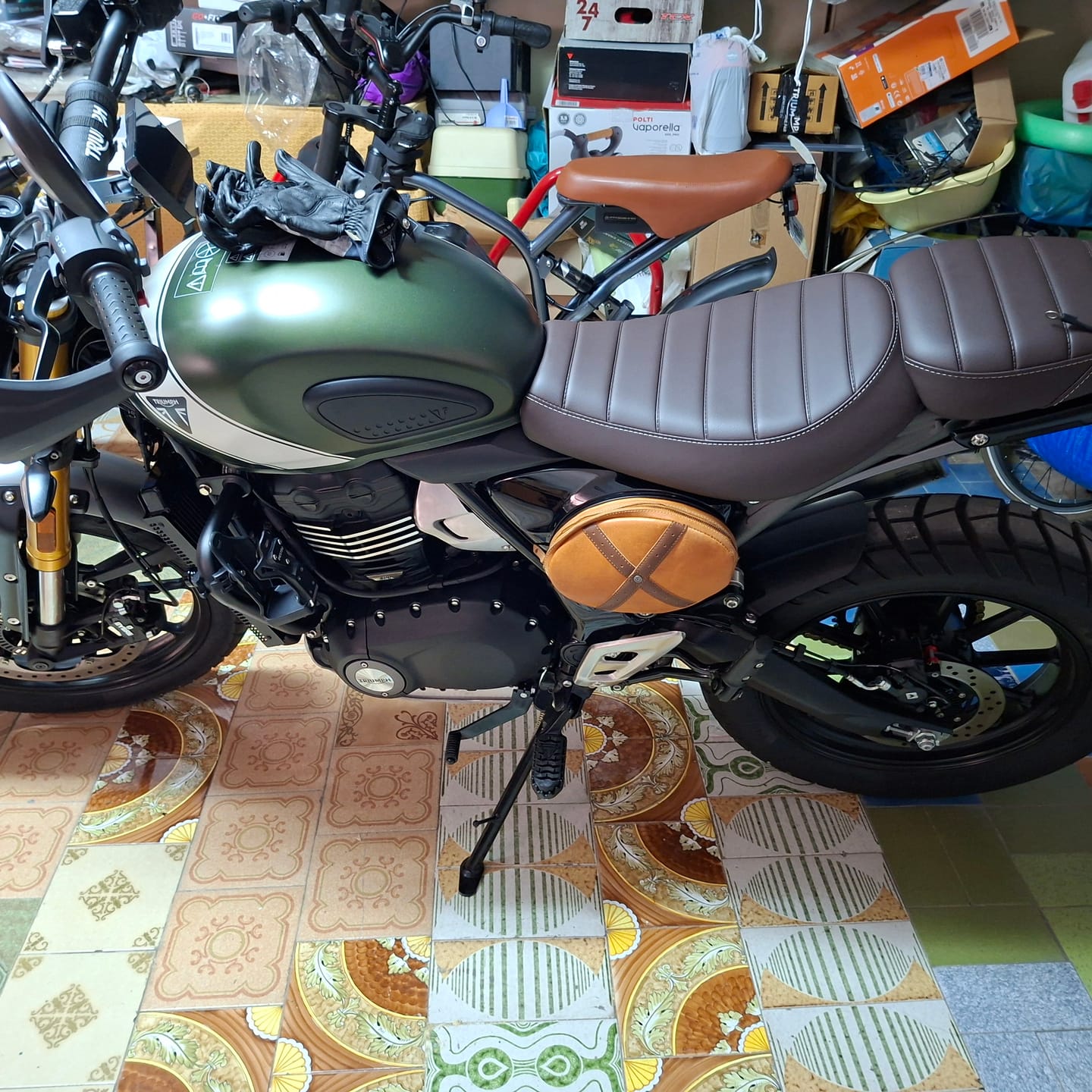 Customer photo review of Scrambler Egg: Side Panel Bag For Triumph Scrambler 400X/XC