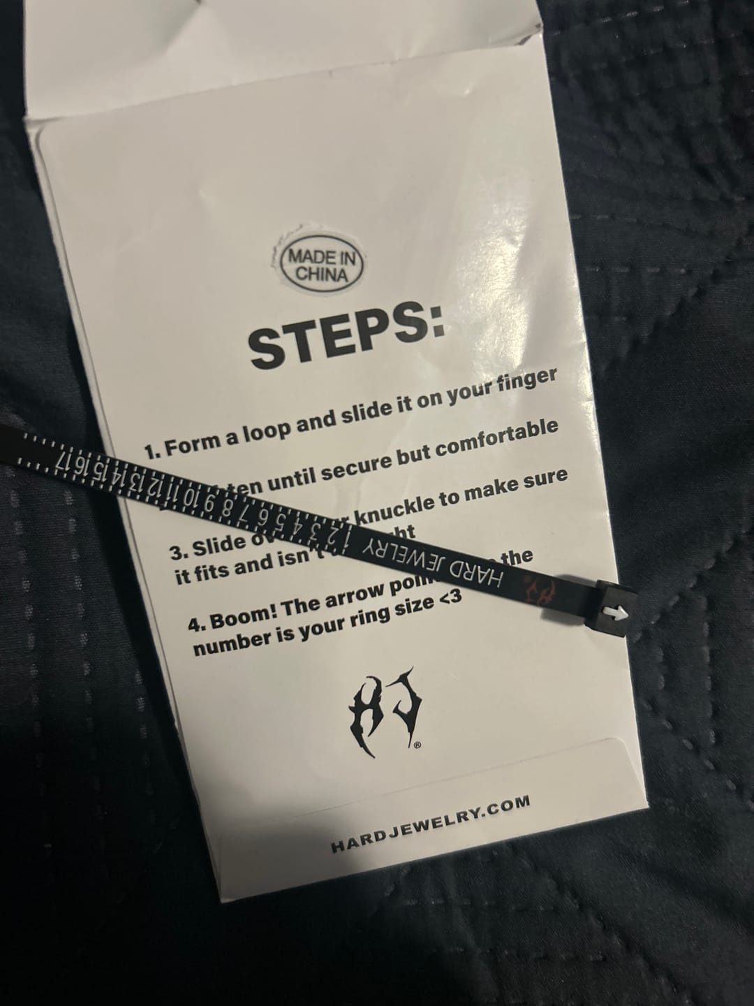 Customer photo review of FREE RING SIZER