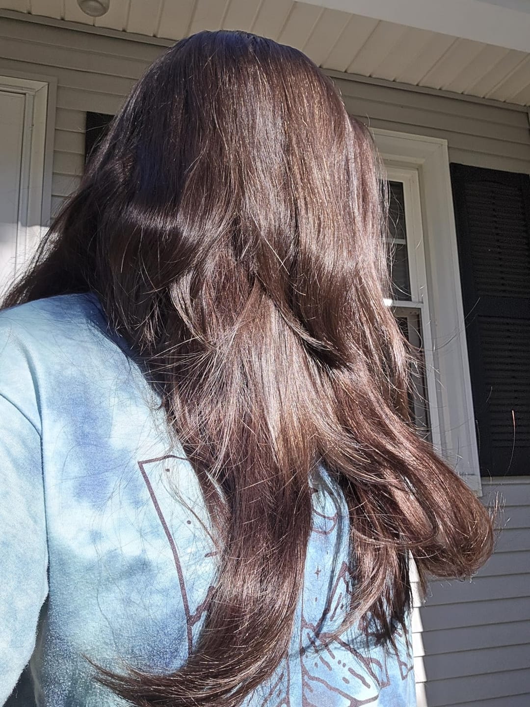 Customer photo review of Great Virgin Machine Weft Brazilian 100% Human Hair Sew In Bundles Darkest Brown (#2)