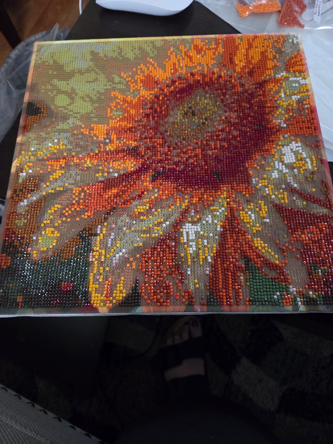 Customer photo review of Sunflower in Light - Time Limited Exclusive Diamond Painting Kit