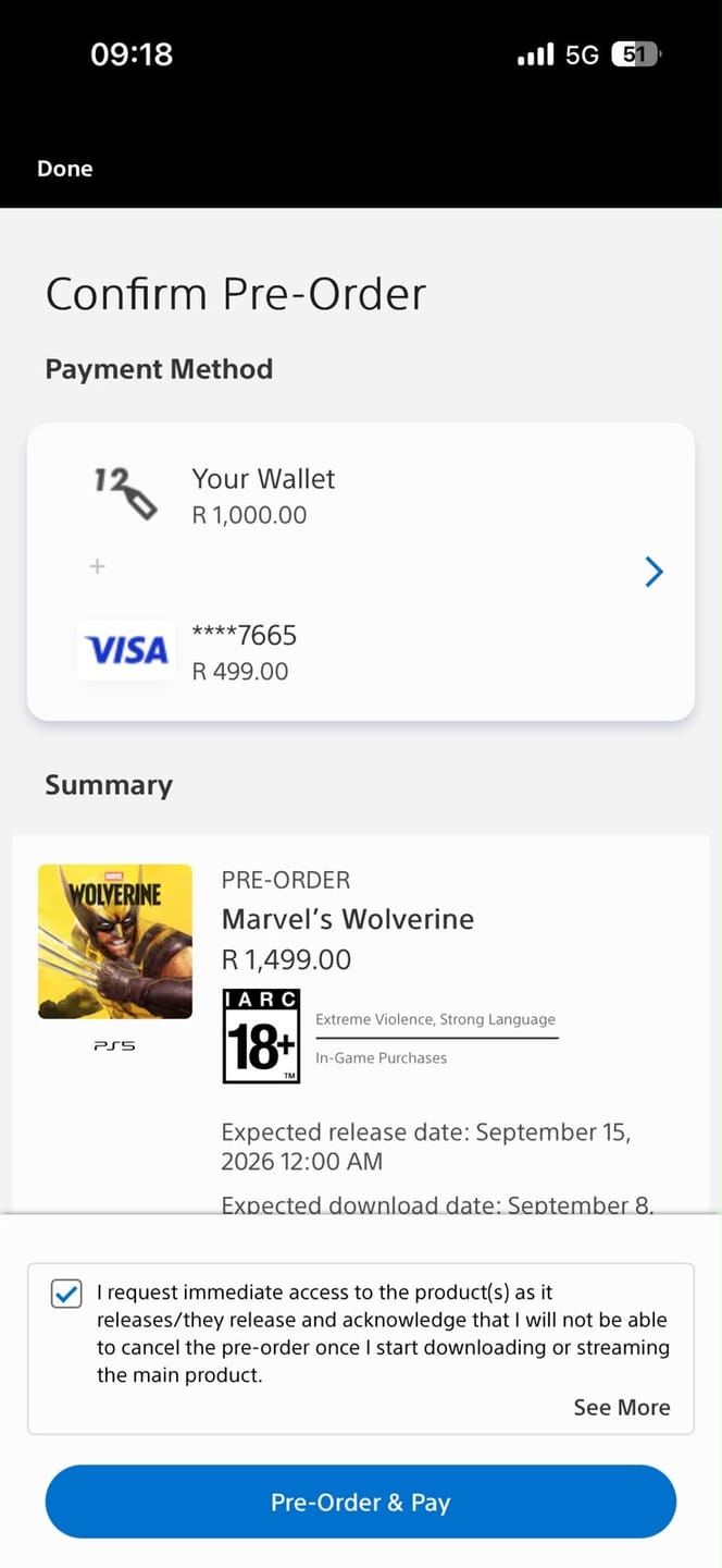 Customer photo review of PlayStation Voucher Wallet Top Up R1000. Digital code will be emailed