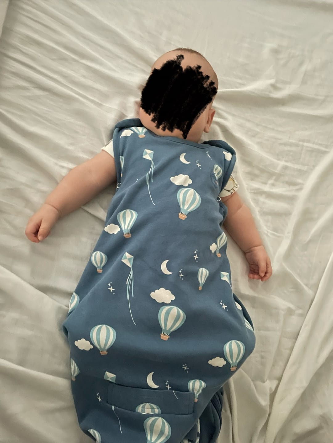 Customer photo review of 4 Season® Ultimate Baby Sleep Bag, Merino Wool & Organic Cotton, Hot Air Balloon