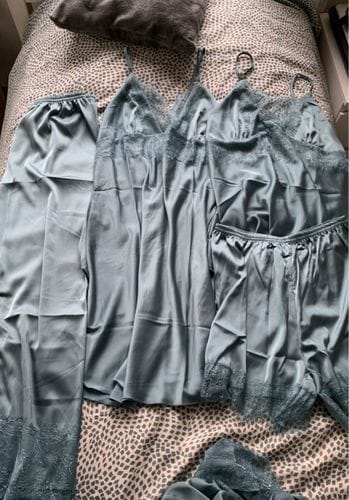 Customer photo review of Satin Sleepwear Pajama Set