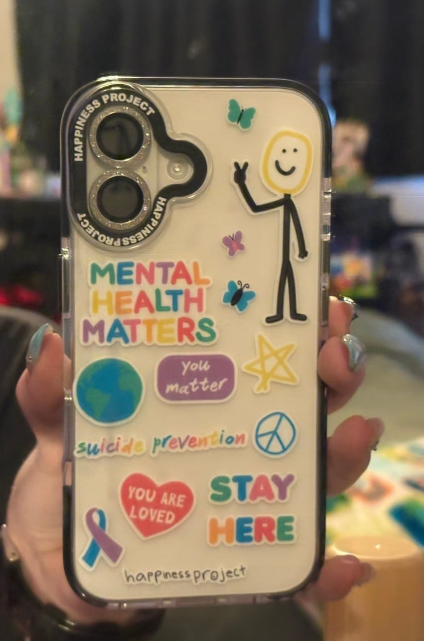 Customer photo review of Happiness Phone Case