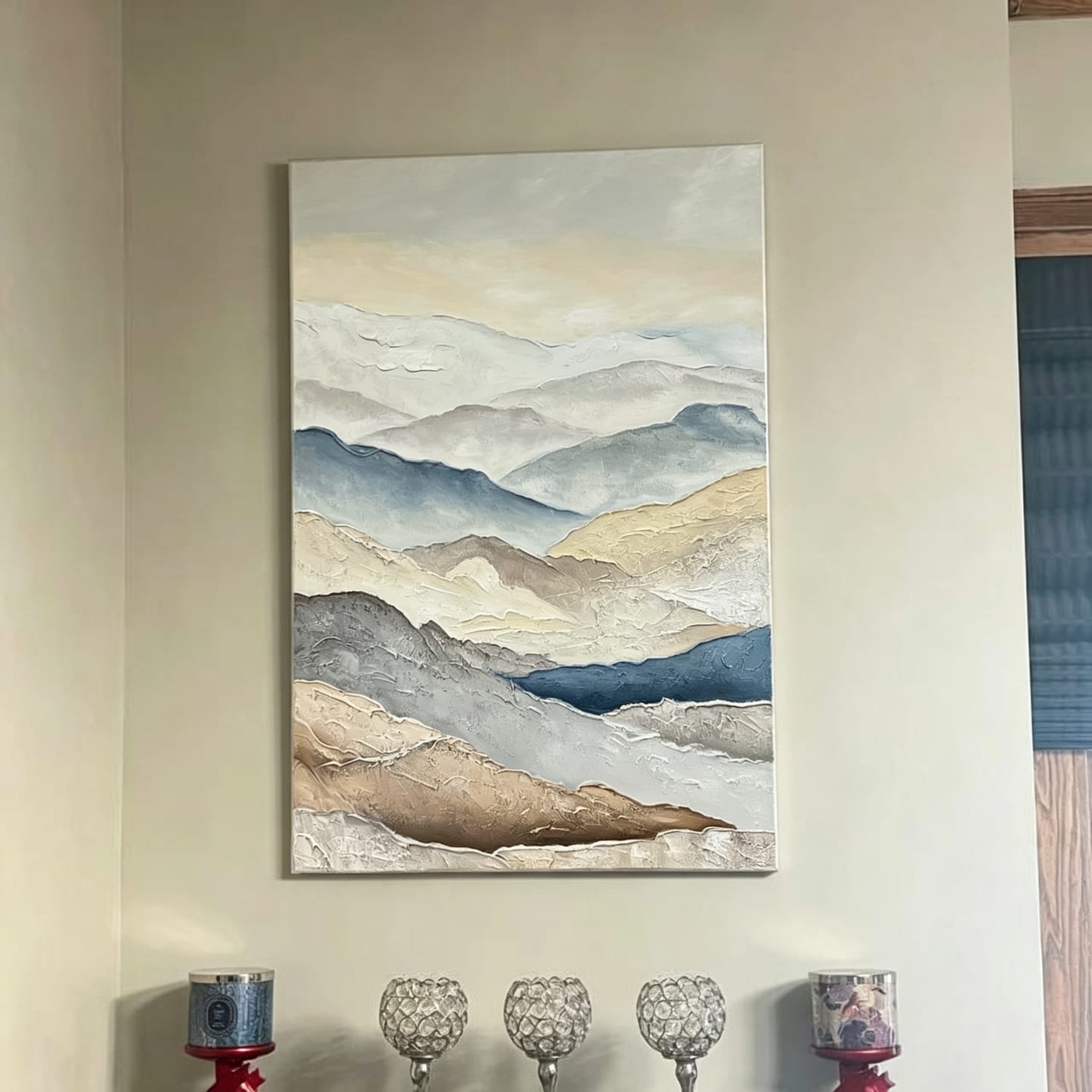 Customer photo review of Minimalist Mountain Texture Canvas # MM409