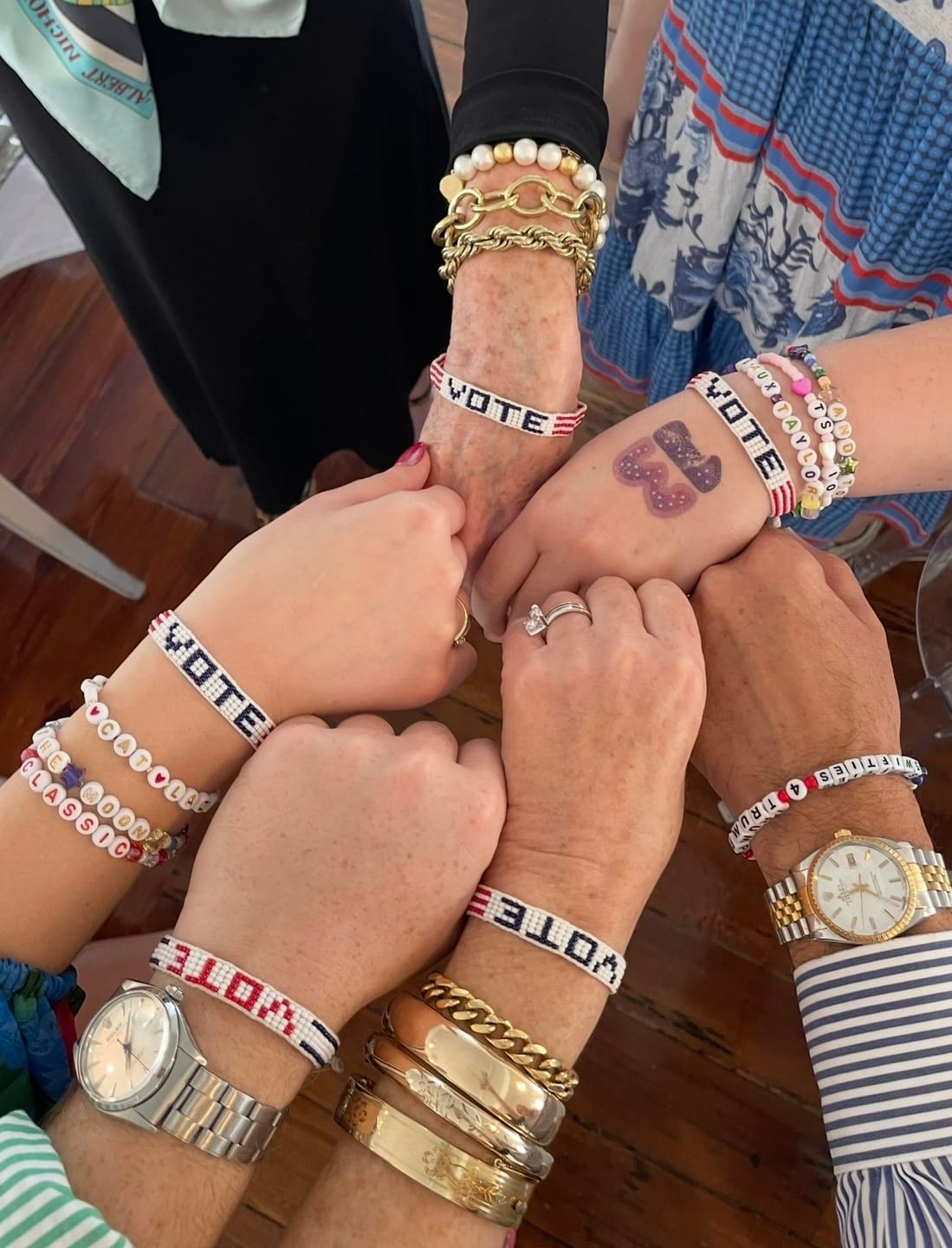 Customer photo review of LOVE Bracelet Bundle - Gold/White